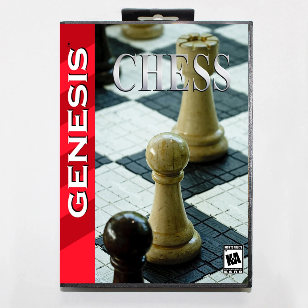 Chess MD Game Cartridge with USA Box for 16 Bit Sega Megadrive Genesis System