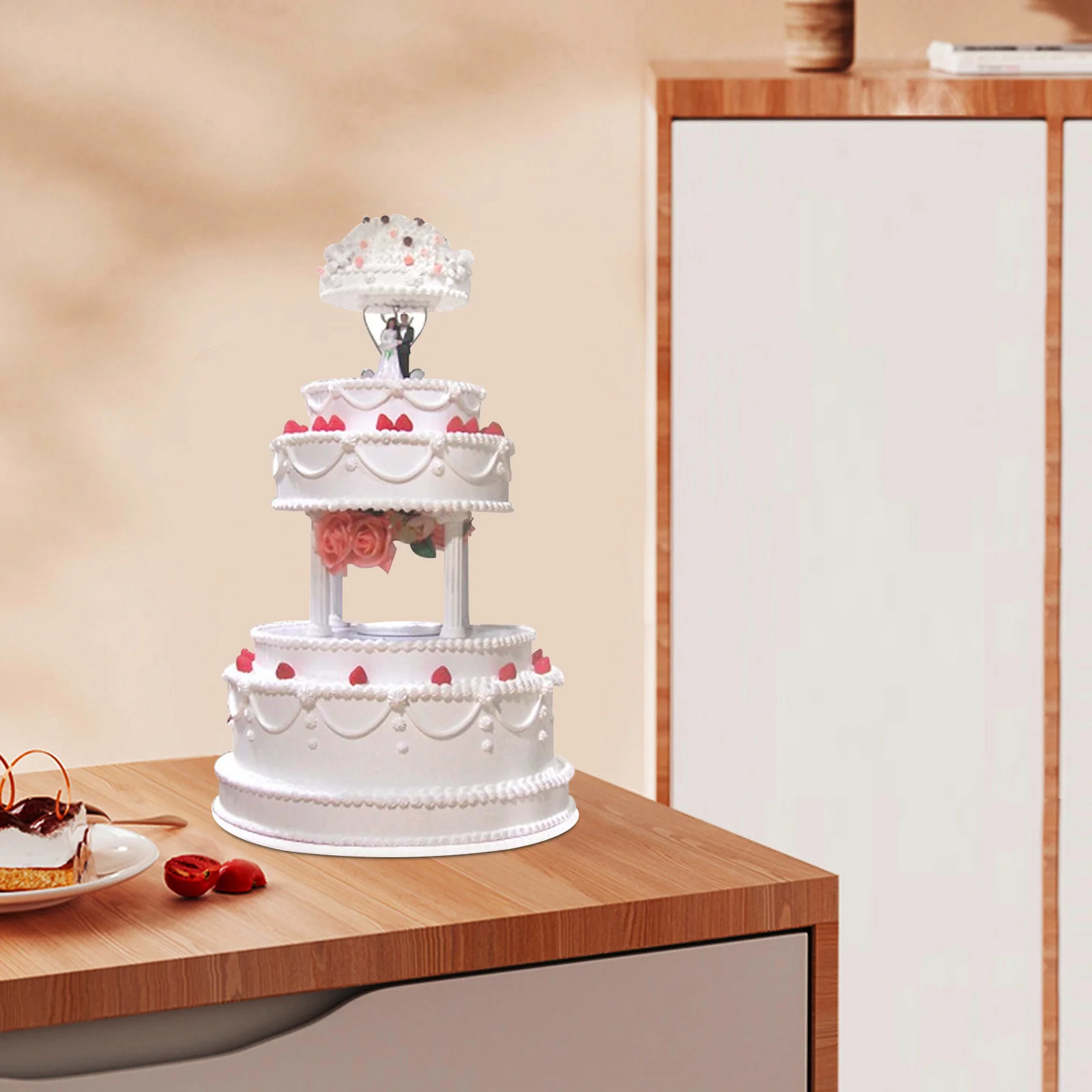 8 قطعة قضبان دعم الكعكة للكعك المتدرج العمود الروماني كعكة تقف أصحاب مستقرة لحدث الزفاف عيد ميلاد الزفاف المركزية