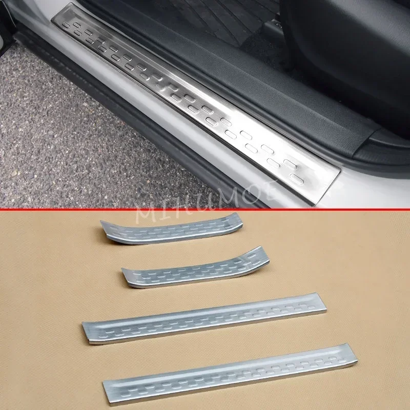 Stainless Steel Door Sill Scuff Plate Protector For Mazda CX-3 CX3 DK 2016-2022 2023 2024 (SET OF 4)