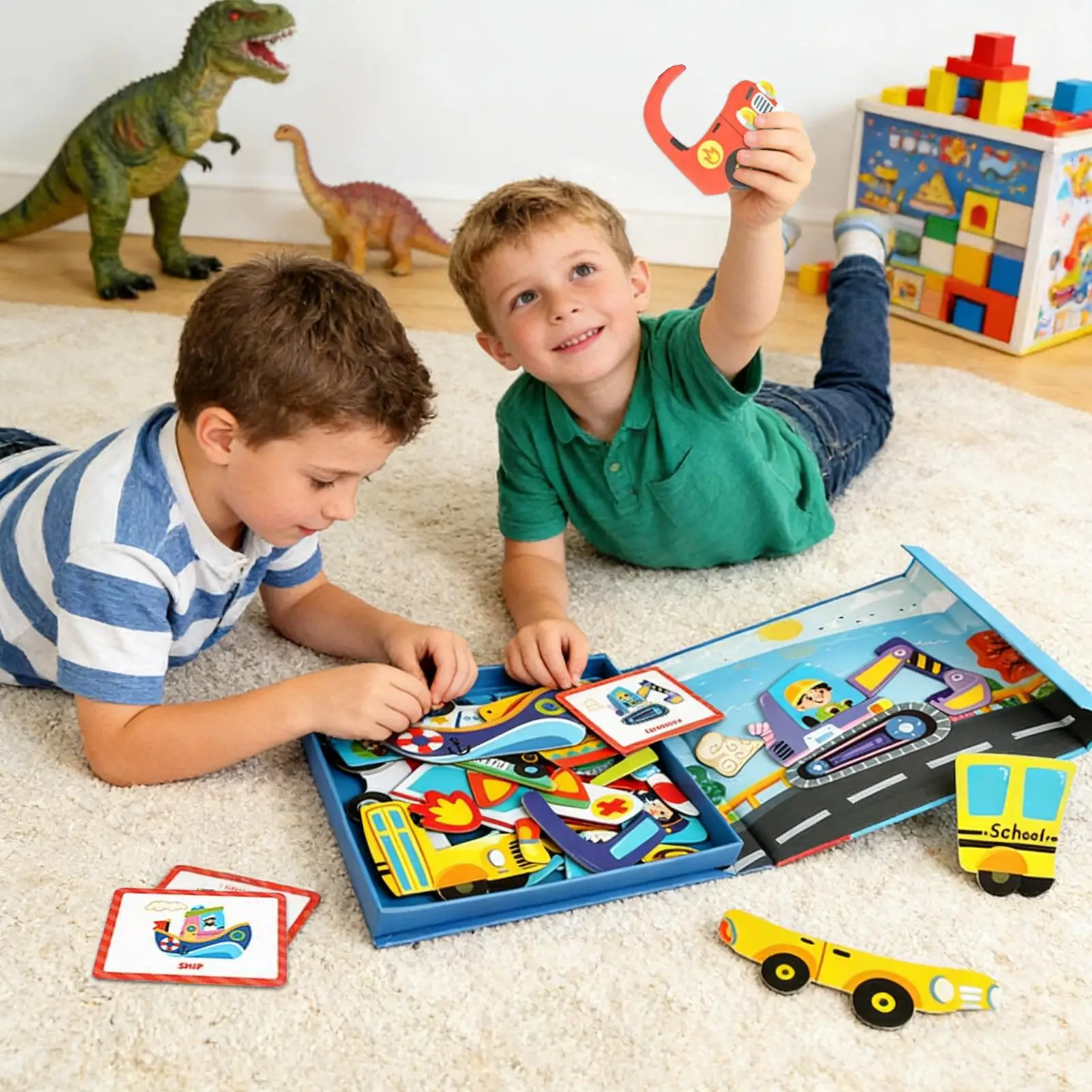 Magnetisches Anzieh-Puzzle-Spielzeug für Kinder, pädagogische Spaßspiele, Charakter, professioneller Transport, Prinzessinnen-Anziehszenen