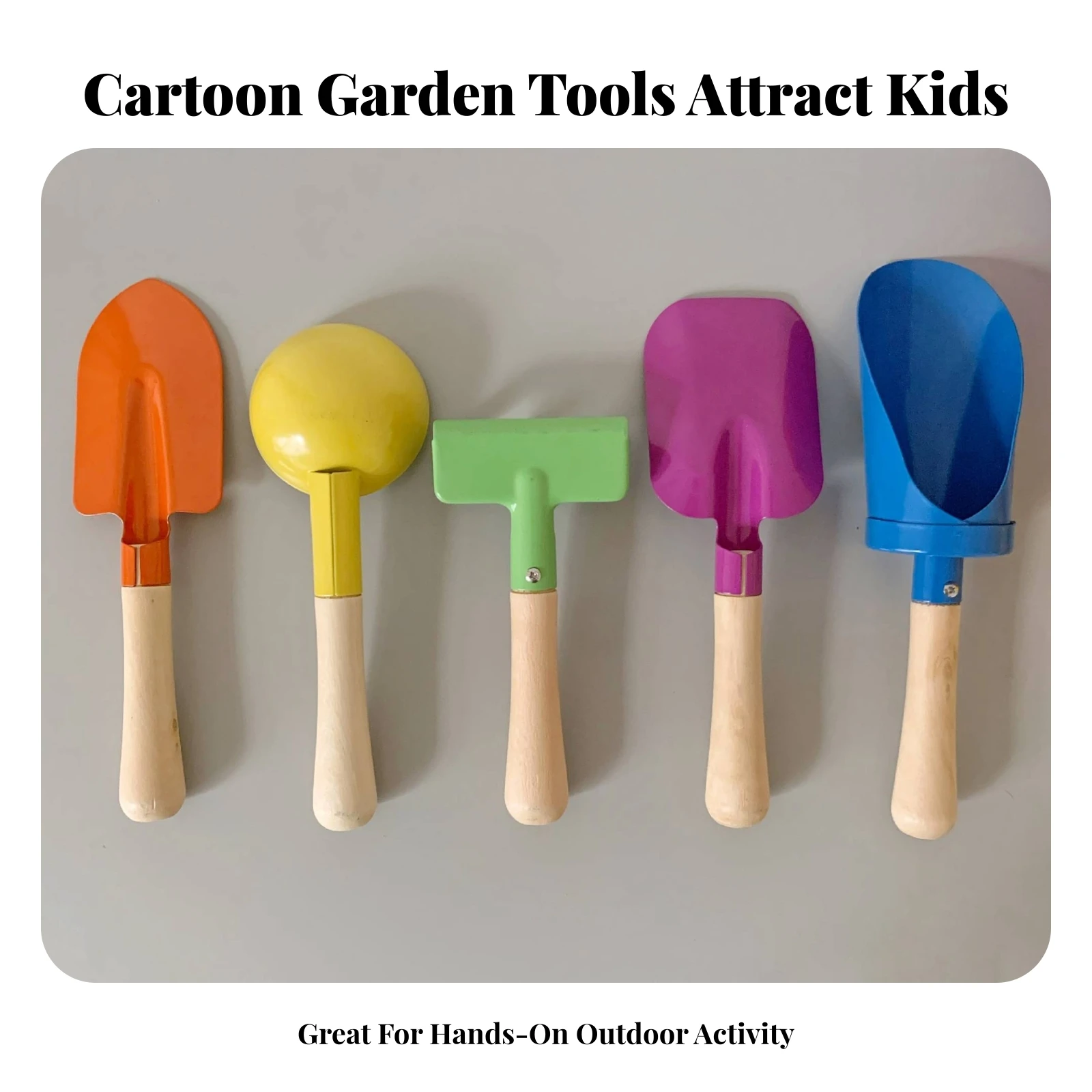 Wooden Handle Beach Toy Set Easy to Carry Scoop and Rake Beach Sand Toy Set Wooden Sand Tools Duck-Shaped for Children