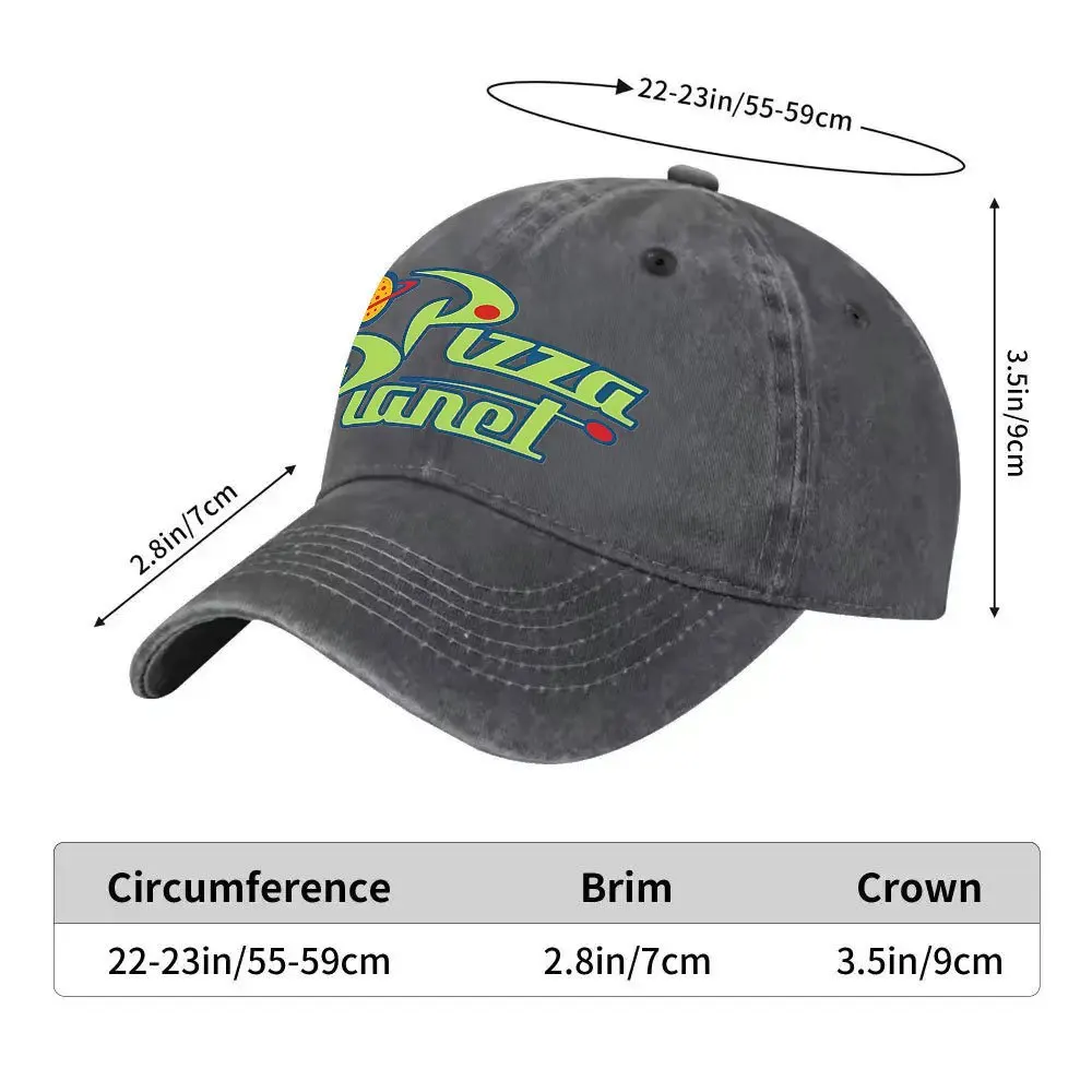 1 Pizza Planet Printed Baseball Cap, Casual Snapback Hat, Fashion Hat, Outdoor Adjustable Leisure Cap, Suitable for All Seasons,