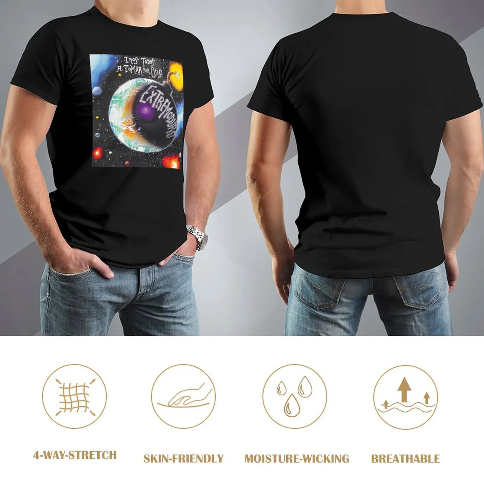 Adult T-shirt Funny Novelty Top QualityFresh Tees Extremoduro 2 1 Tees Novelty Leisure Eur Size