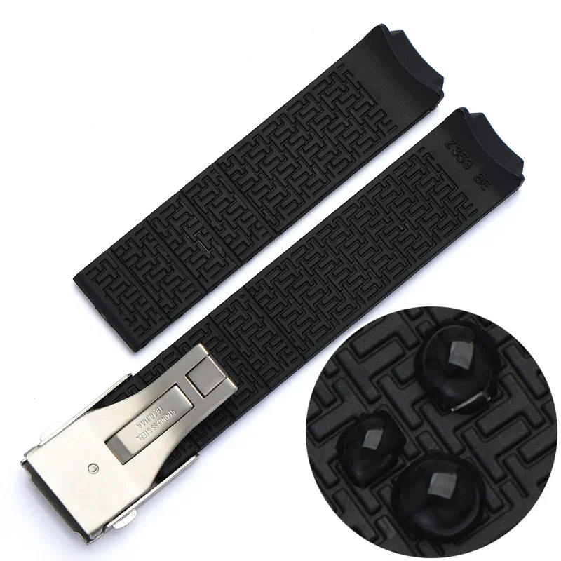 For Tissot T-TOUCH T013 T047 20mm 21mm Soft Silicone Rubber Watch Band Black Orange Sport Waterproof Watch Strap T091 T013420A - view 5