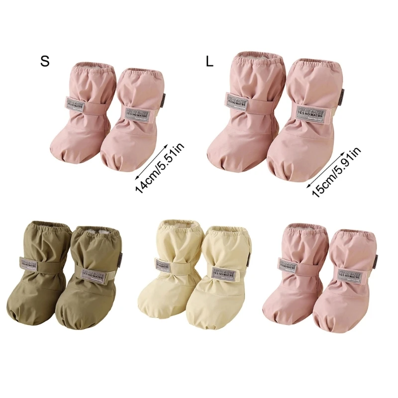 أطفال الأصفاد المرنة أحذية الشتاء للماء الصوف مبطنة نونسليب الأحذية في الهواء الطلق 15UB