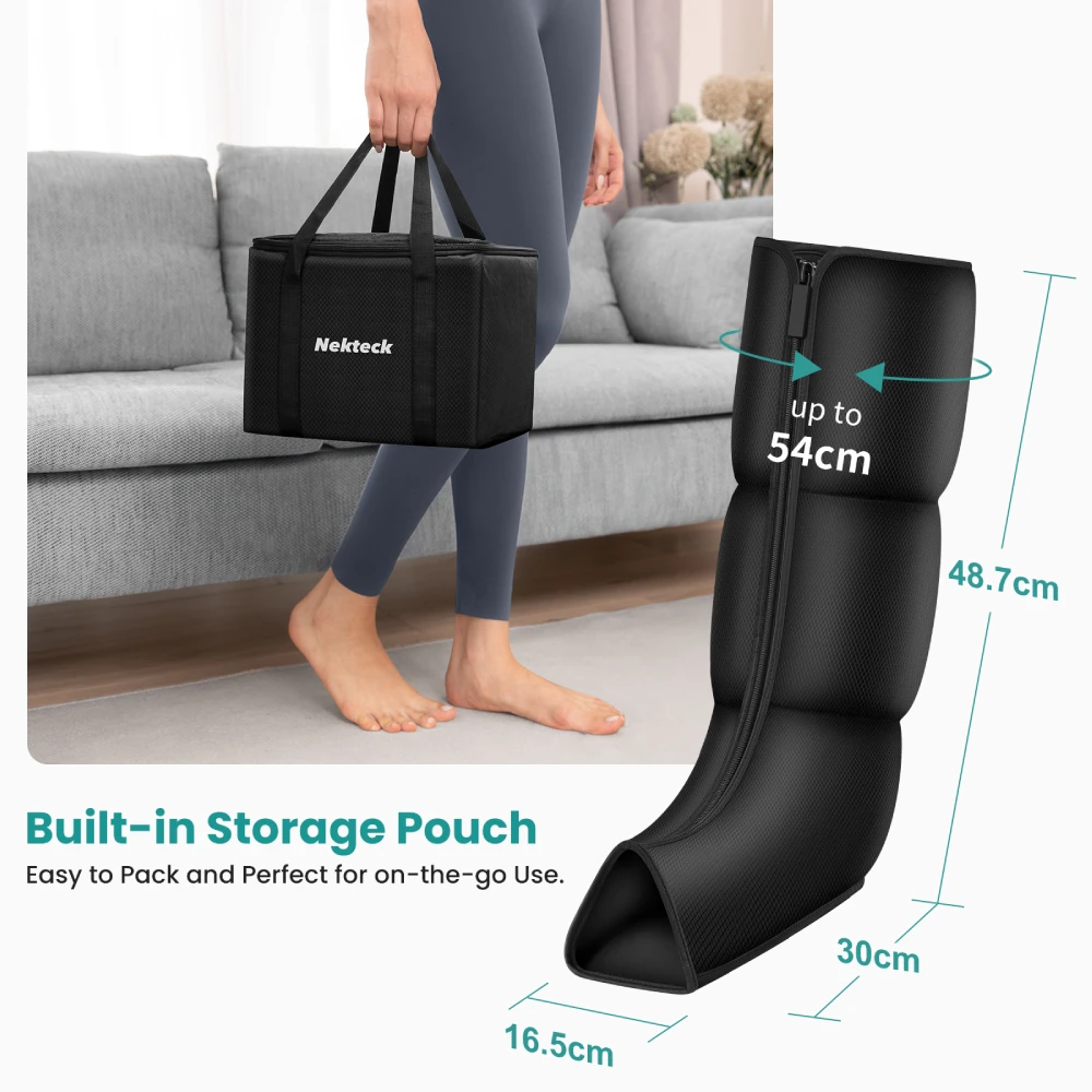 جهاز تدليك الساق بالضغط الهوائي لتخفيف آلام اللمفاديما - معزز الدورة الدموية 6 مستويات، علاج الأرجل المهد (هدية عيد ميلاد الآباء) #4