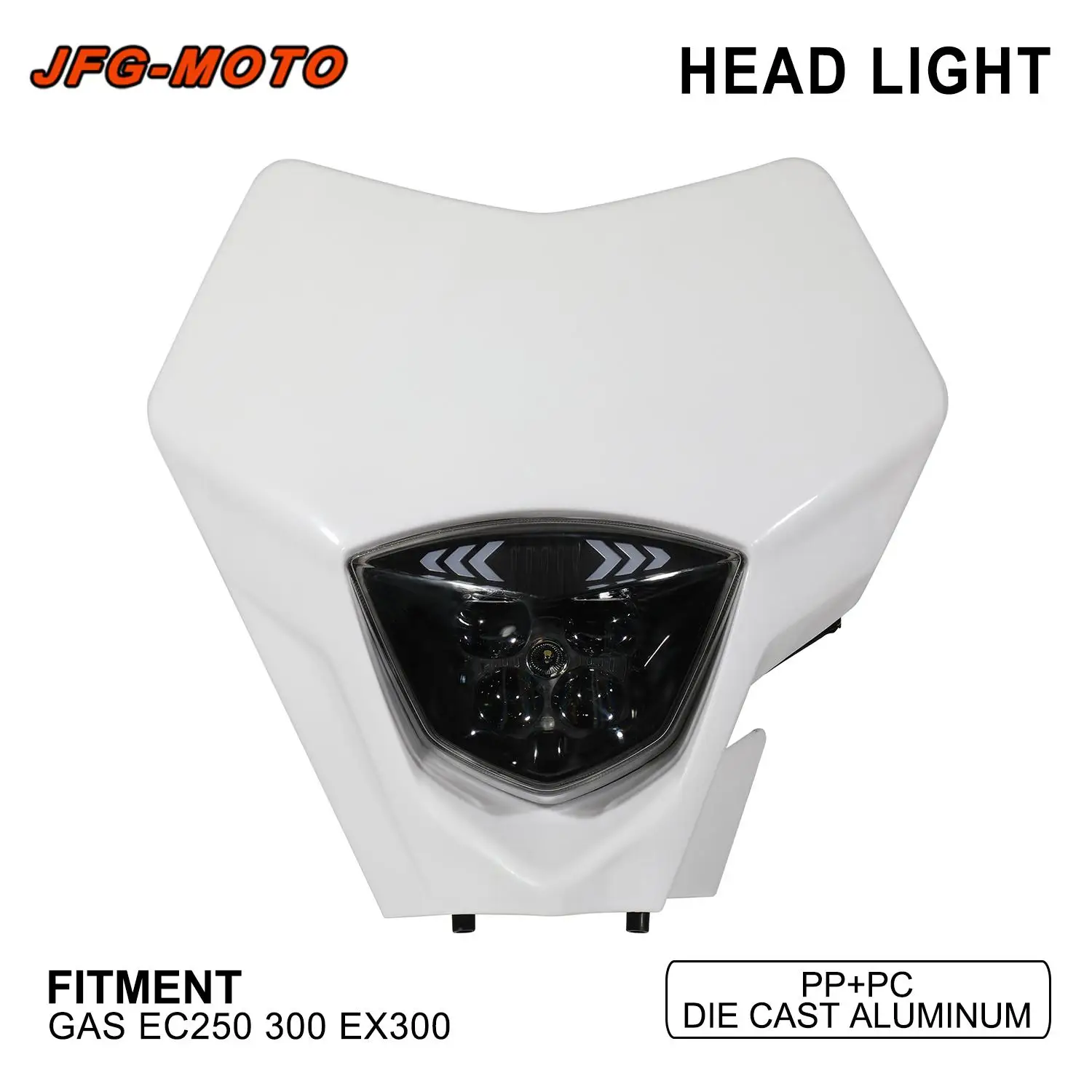 New Motorcycle Accessories LED Headlight Headlamp Head Light Lamp Waterproof For GAS EC250 300 EX300 Dirt Pit Bike Replace Parts