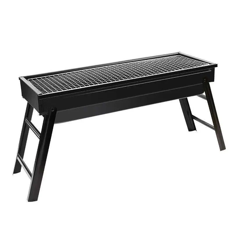 Barbecue Grill Outdoor Charcoal Household Pull-out Charcoal Groove Barbecue Grill Portable Folding Barbecue Grill