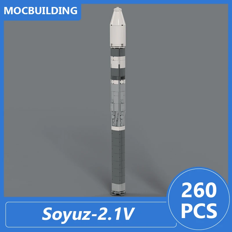 Soyuz-2.1V Launch Vehicle Model Moc Building Blocks Diy Assemble Bricks Space Series Educational Creative Xmas Toys Gifts 260PCS