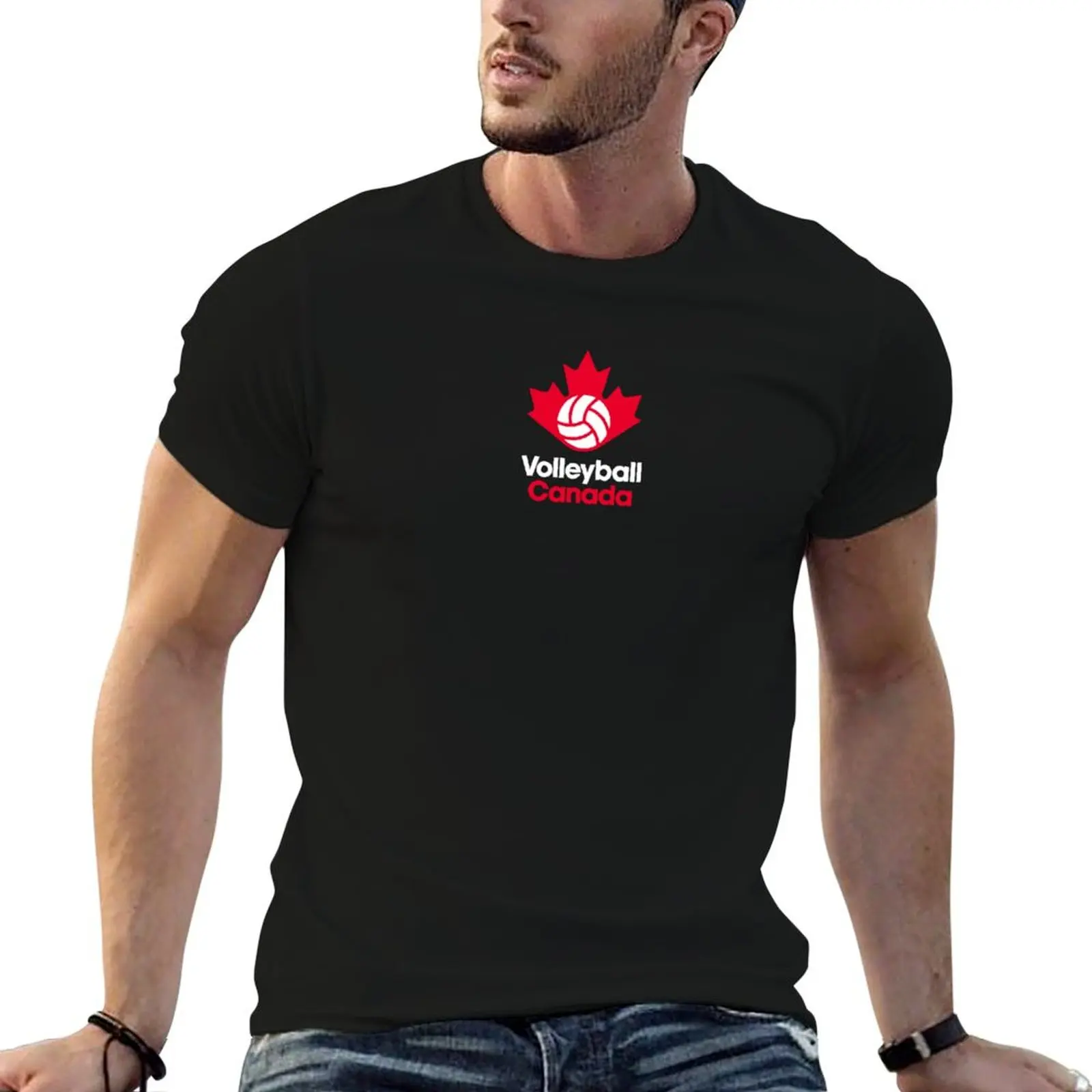 CANADA LOGO T-Shirt Daily Wear Plain Short Sleeve Shirt