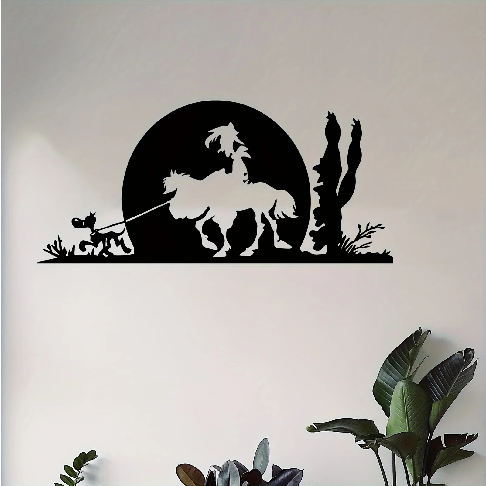 CIFbuy  Western Cowboy Horse Silhouette Aluminum Wall Art 12x16 Inch Waterproof Durable Outdoor Garden Patio Fence Yard Decor