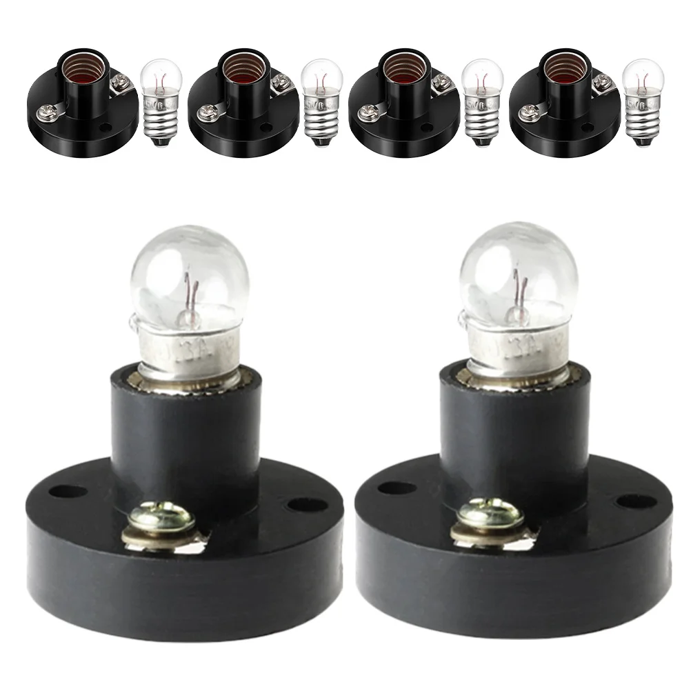1Set Screw Light Bulb Holder Base Set Durable Light Bulb Holder Stand for Physics Experiment Lighting Accessories