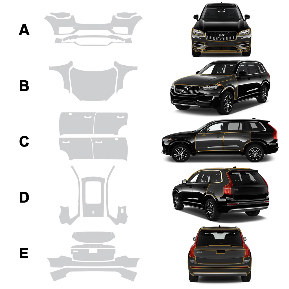 TPU Car Paint Protection Film Pre Cut PPFFor volvo xc 90 inscription T5/T6/B5/B6 20-23 Transparent Body Sticker Styling