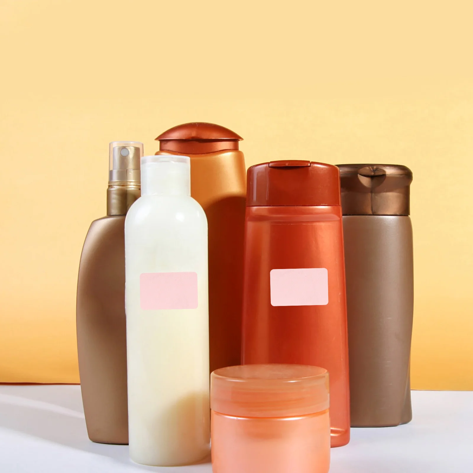 1 لفة ملصقات للتسمية الحرارية فارغة ملصقات مستطيلة ذاتية اللصق لسعر الشحن ترميز اسم العلامة حجم الملابس الغسيل