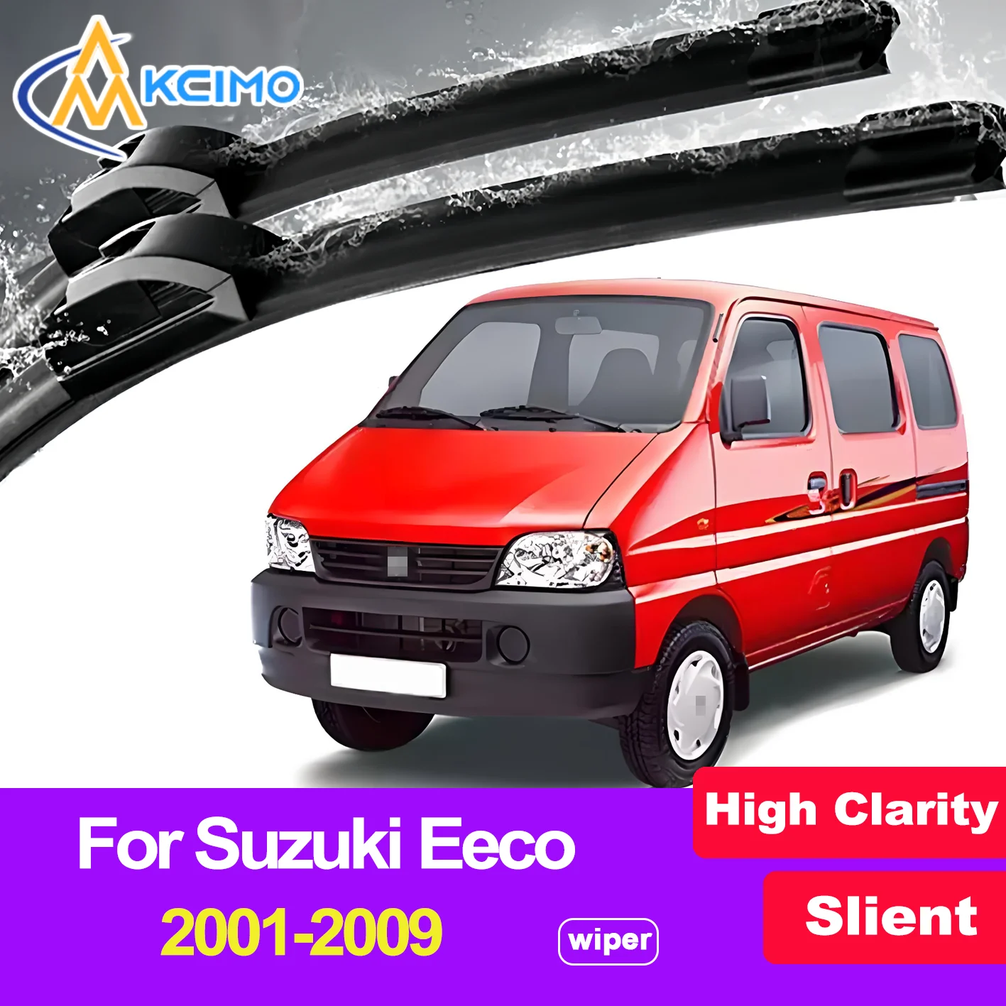 

2PCS HD Wiper Blades for Suzuki Eeco 2001-2009 Suzuki Versa Suzuki Every Plus / Landy Suzuki Carry 1.3 Suzuki E-RV Suzuki Master