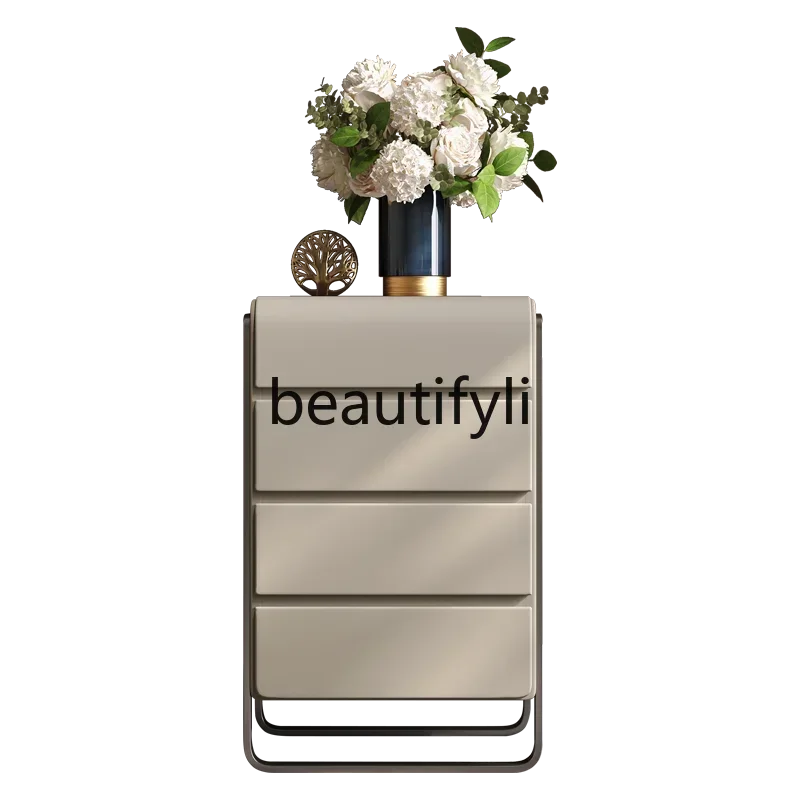 09 خزانة بأدراج تخزين لغرفة النوم من خشب الجوز الفاخر والحديث المخصصة وثلاثة أربعة ستة خزانة عمودية #1