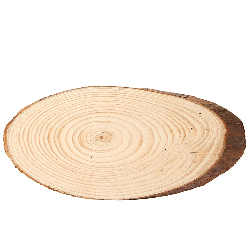 1Pcs Oval Blank Wooden Disc Tree Log Slice Doorplate For DIY Wedding Party Painting Decoration Crafts