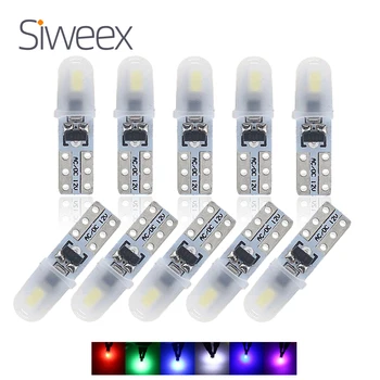 자동차 대시 보드 조명 10 개 T5, 2 3014 SMD 독서 계기판 램프, 극성 없음, 흰색 LED 전구, 12V DC