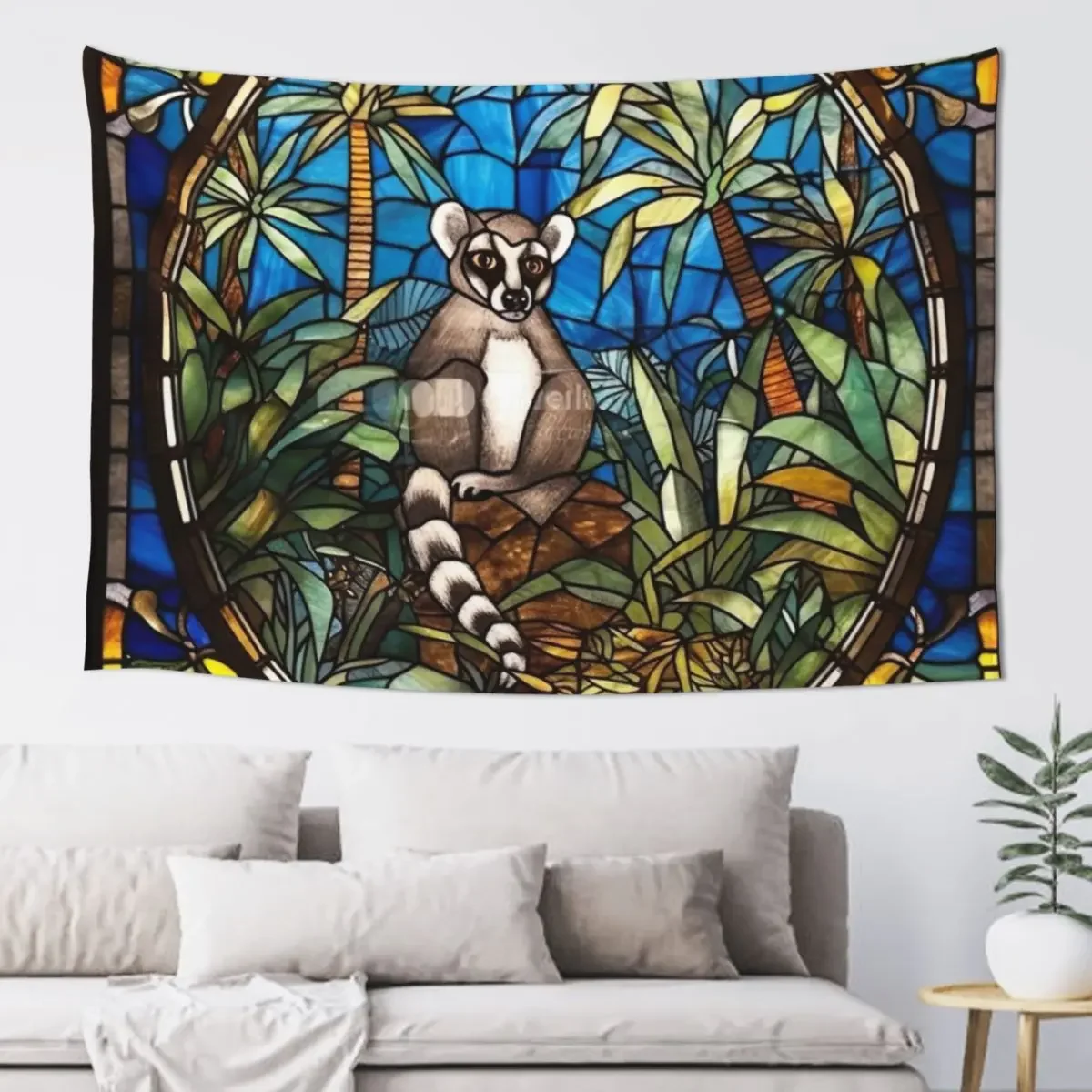 

Stained Glass Lemur Tapestry Things To The Room Room Decorations Aesthetics Decoration For Rooms Tapestry