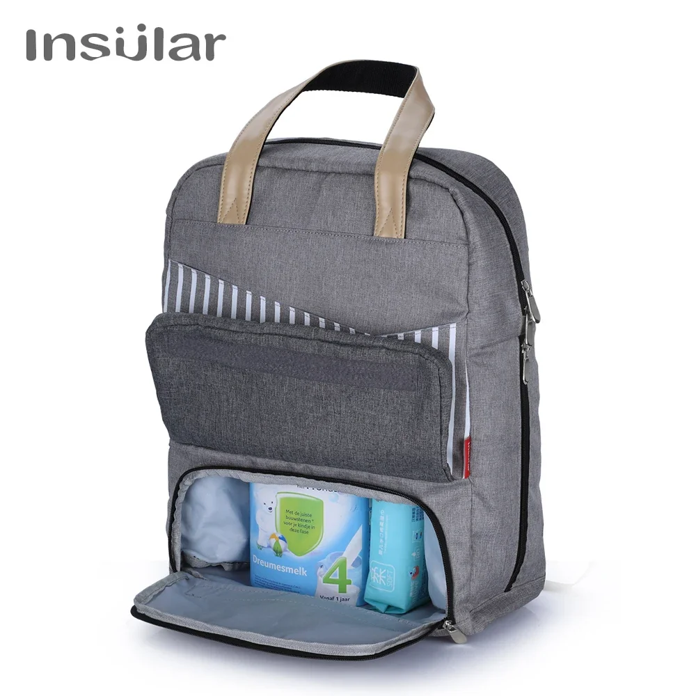 Insular Baby Nappy Bag Large Capacity Diaper Bags Travel Backpack Mummy Nursing Bags Multifunctional Maternity Bag For Baby Care