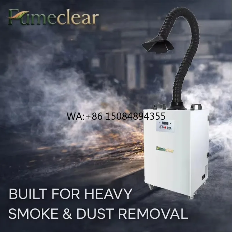 clear FC-350 350W Co2 Laser Air  Smoke Dust Collector Extractor with Heap Carbon Filter for Dental Cutter Engraving