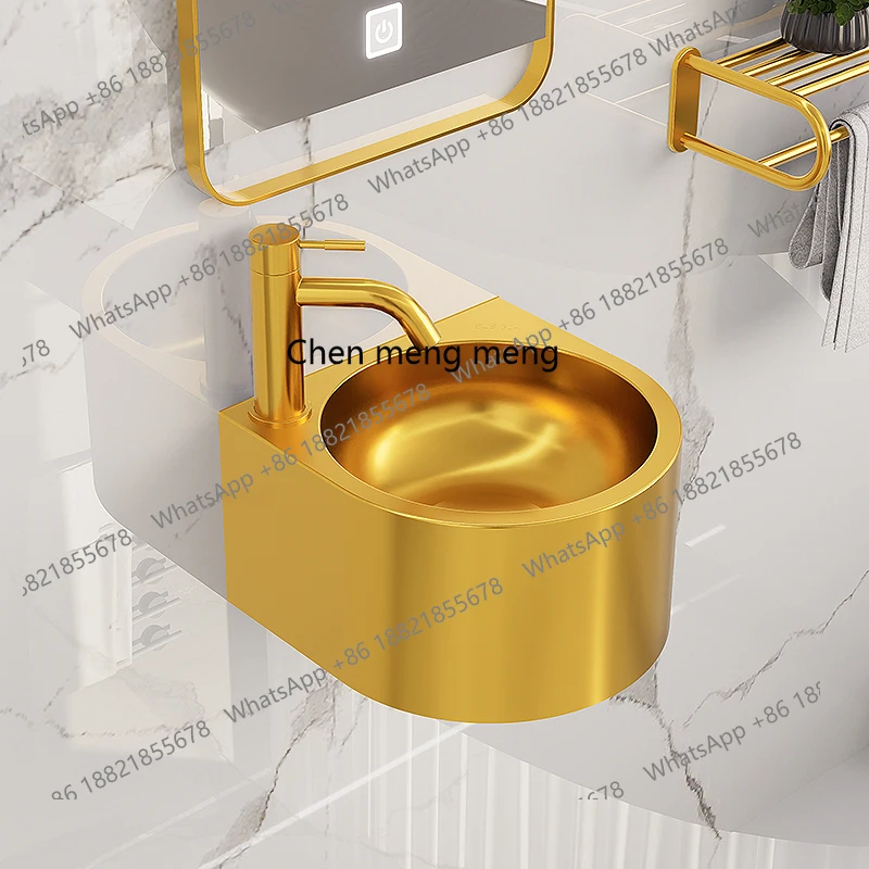 

Нержавеющая сталь 304, золотой настенный умывальник для ванной комнаты, винный бар, столешница, умывальник, умывальник