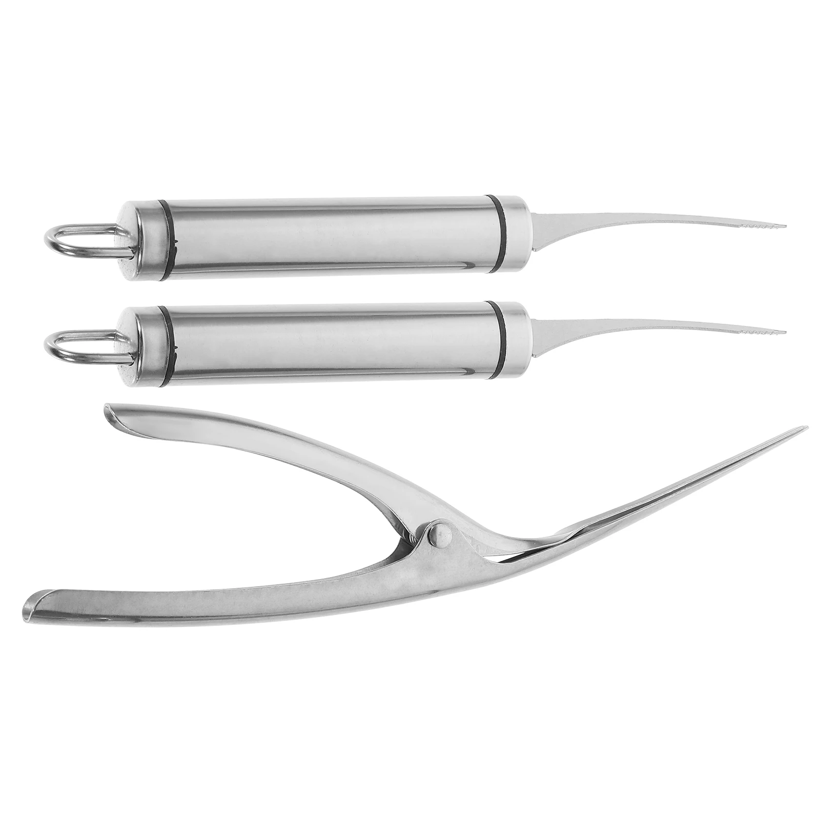 

3 Pcs Shrimp Opener Stainless Steel Peelers Line Remover Kitchen Tools Seafood Gadgets Easy Clean Portable