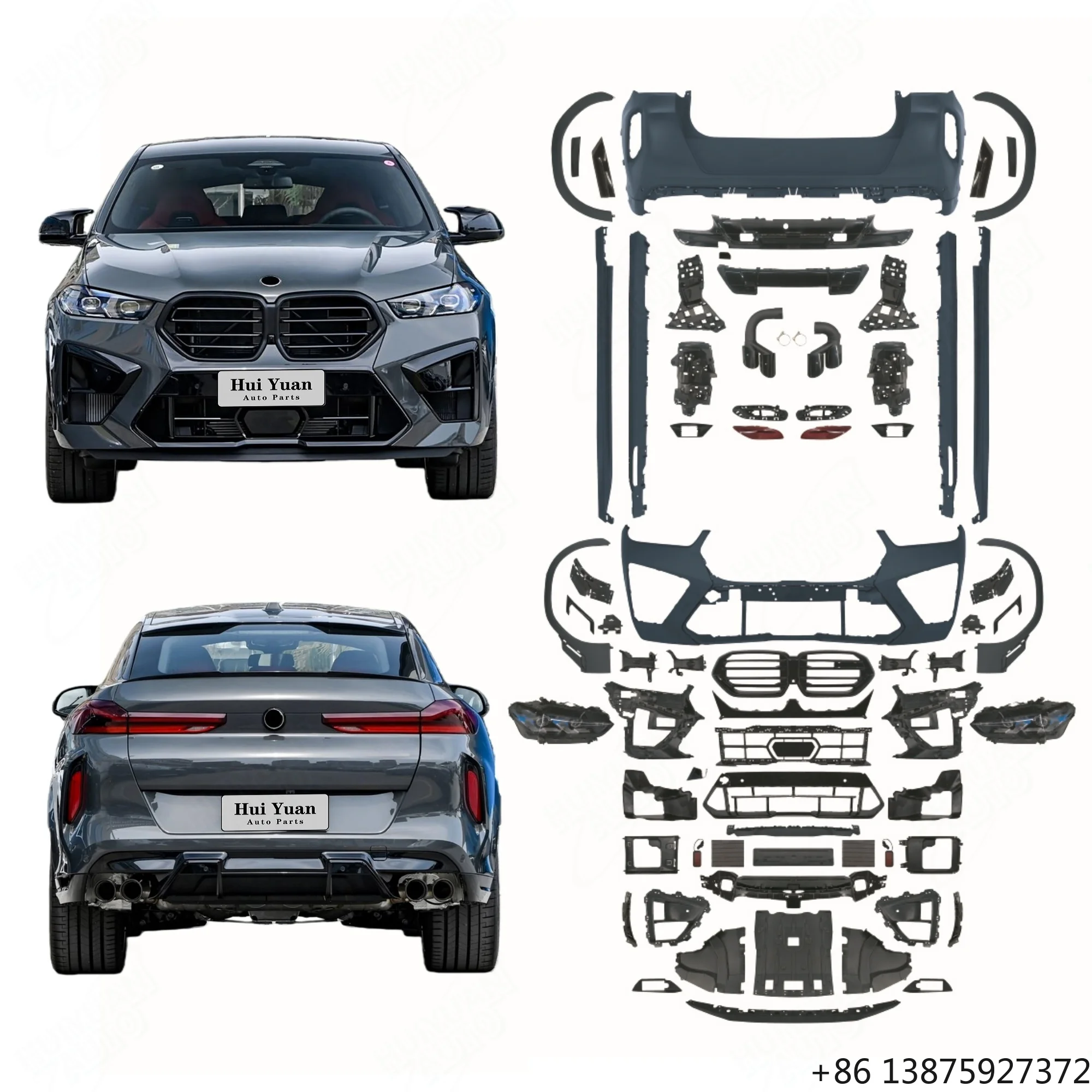 

Оптовый комплект для тюнинга кузова F96 LCI X6M Style для X6 G06 2020-2022: передний бампер и аксессуары