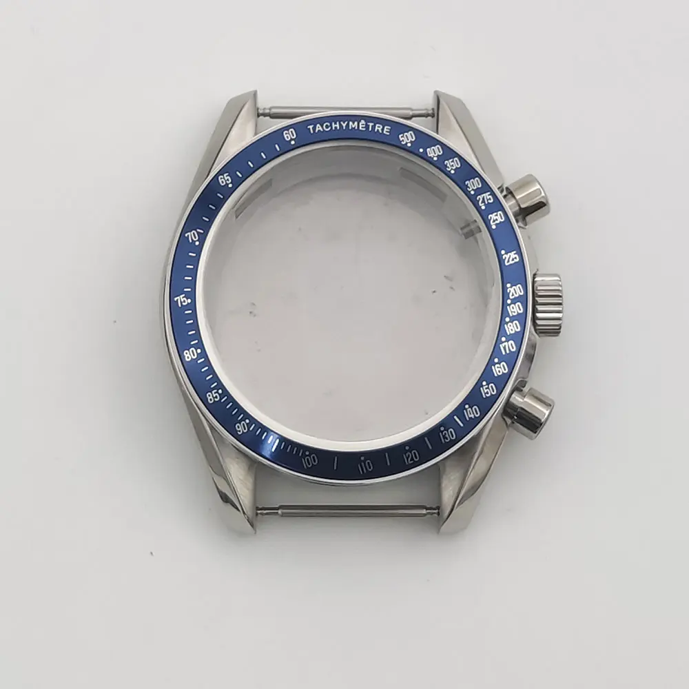 40MM Watch Case Stainless Steel Fit VK63 Quartz Movement watch accessories watch parts Men\'s Watch Box