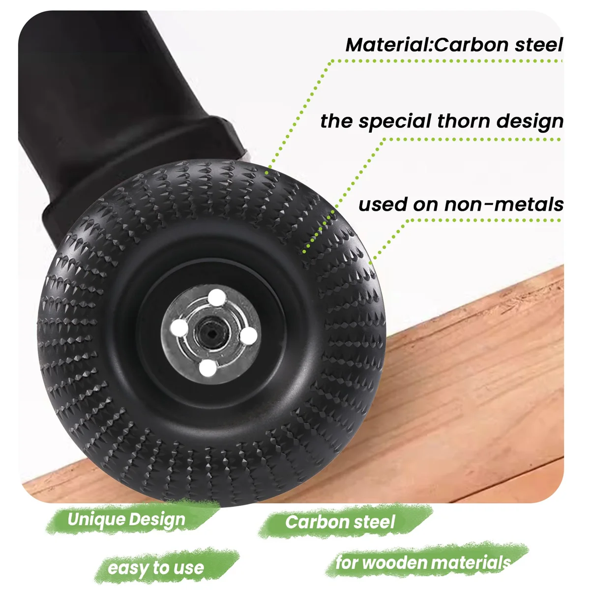 

Grinder Wheel Disc 4 Inch Wood Shaping Wheel, Wood Grinding Shaping Disk for Angle Grinders with 5/8inch Arbor HOT