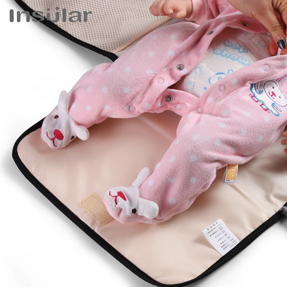 Insular Baby Changing Pads Multifunctional Portable Infant Baby Foldable Urine Mat Waterproof Nappy Bag Diaper Cover Mat Travel