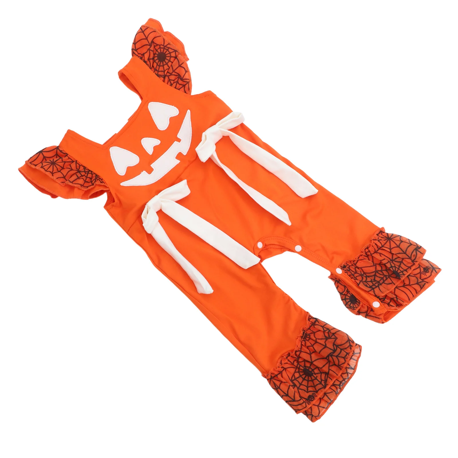 

Baby Girl Halloween Romper Sleeveless Pumpkin Print Jumpsuit Newborn Infant Costume Pumpkin Outfit Baby Newborn Halloween Romper