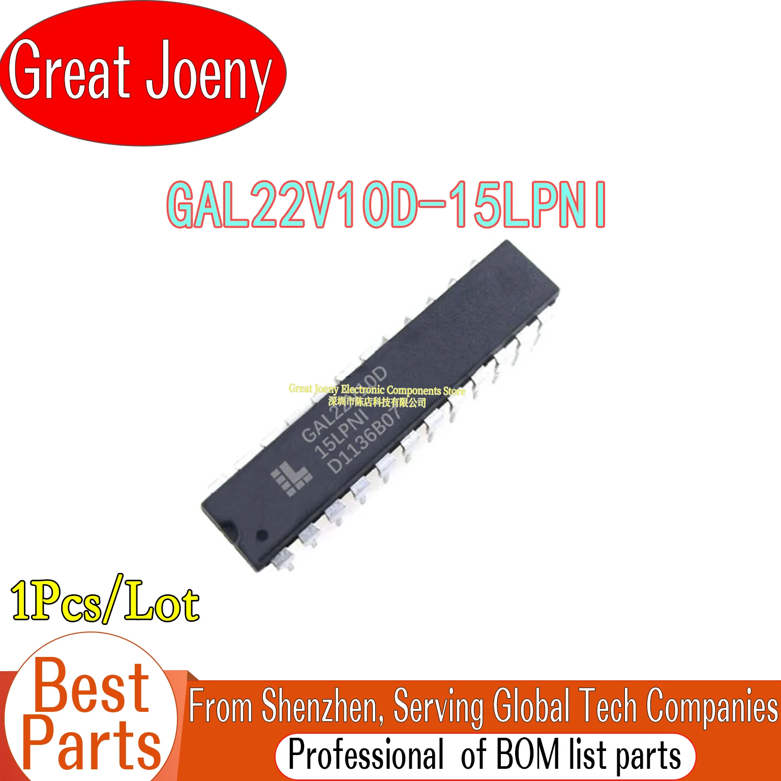 

(1-10 Piece)100% New GAL22V10D GAL22V10D-15LPNI IC Chipset DIP-24