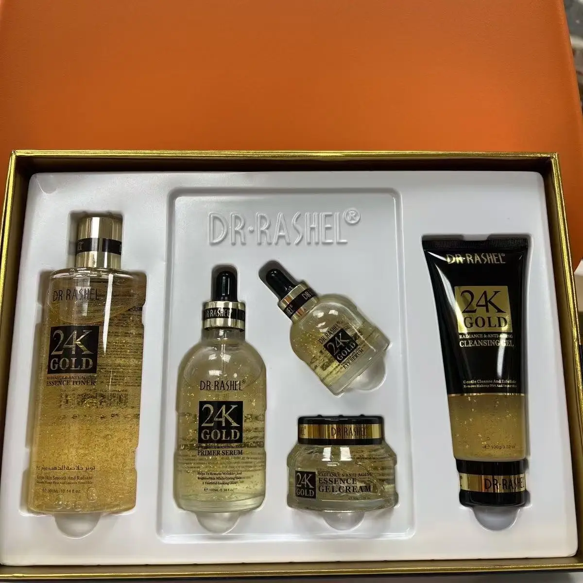 

Dr Rashel Products Moisturizing Brightening Anti Aging 24K Gold Skin Care Set ​Anti-Wrinkle Firming Facial Skincare Set