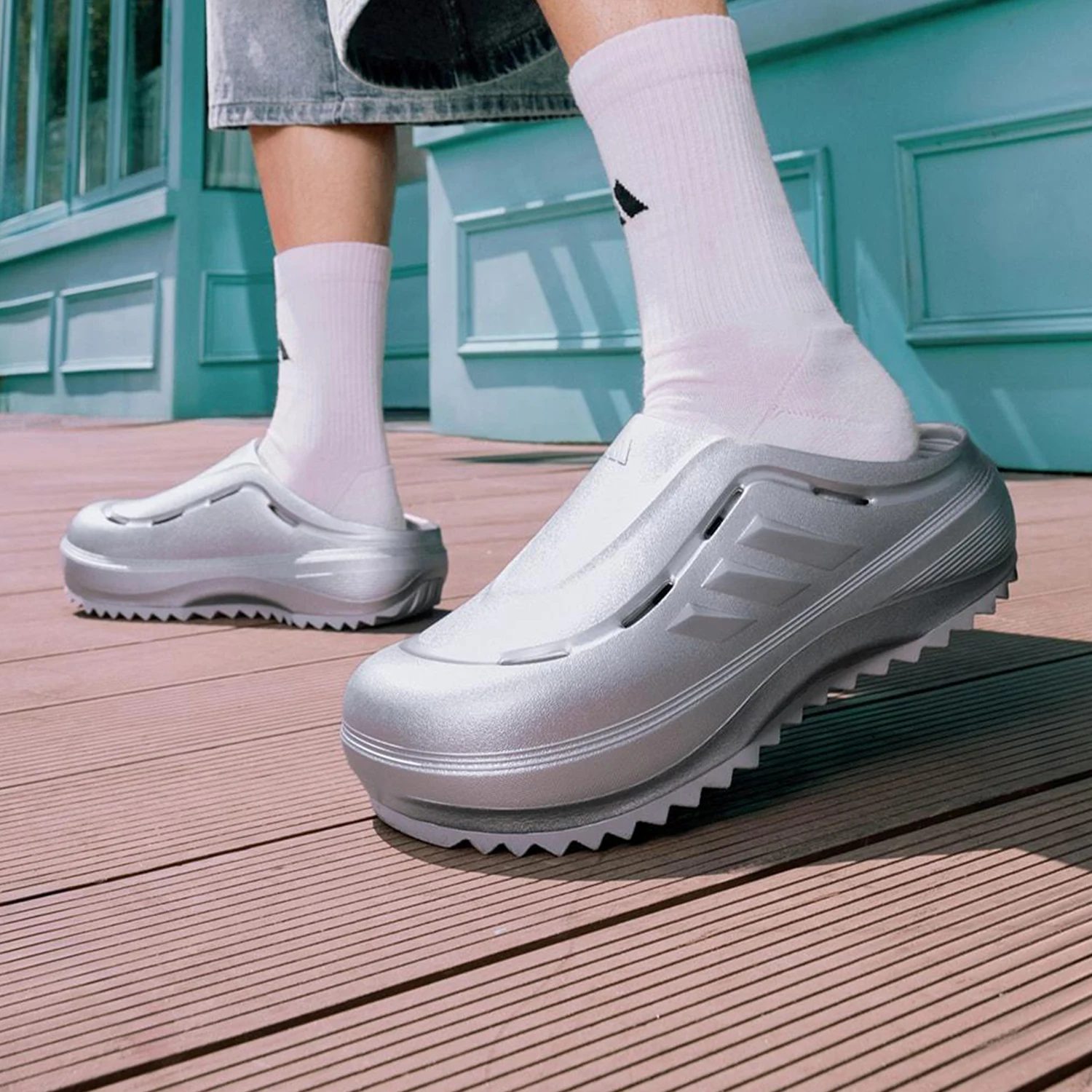 

Adidas оригинальные мужские и женские модные повседневные туфли с отскоком OZWAVE CLOG JR6757