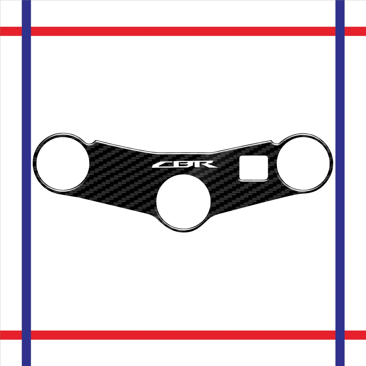 For HONDA CBR600RR CBR 600RR 2003 2004 Motorcycle Carbon Fiber Decal Sticker Pad Triple Tree Top Clamp Upper Front Protector