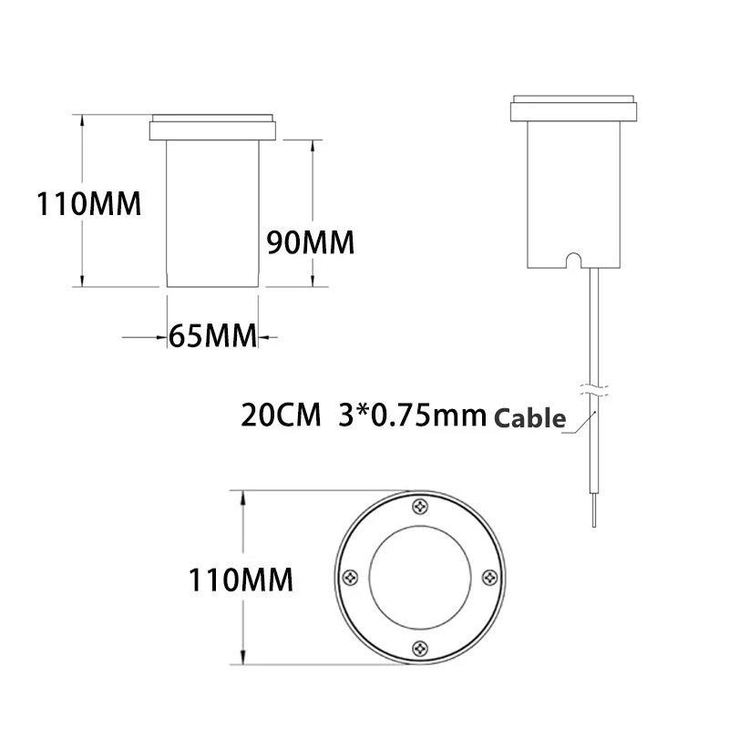 5W Impermeabile HA CONDOTTO LA Luce Sotterranea Kit IP67 Gu10 Terra Esterna del Percorso del Giardino Pavimento Sepolto Yard Spot Paesaggio con ghiandola BOX IP