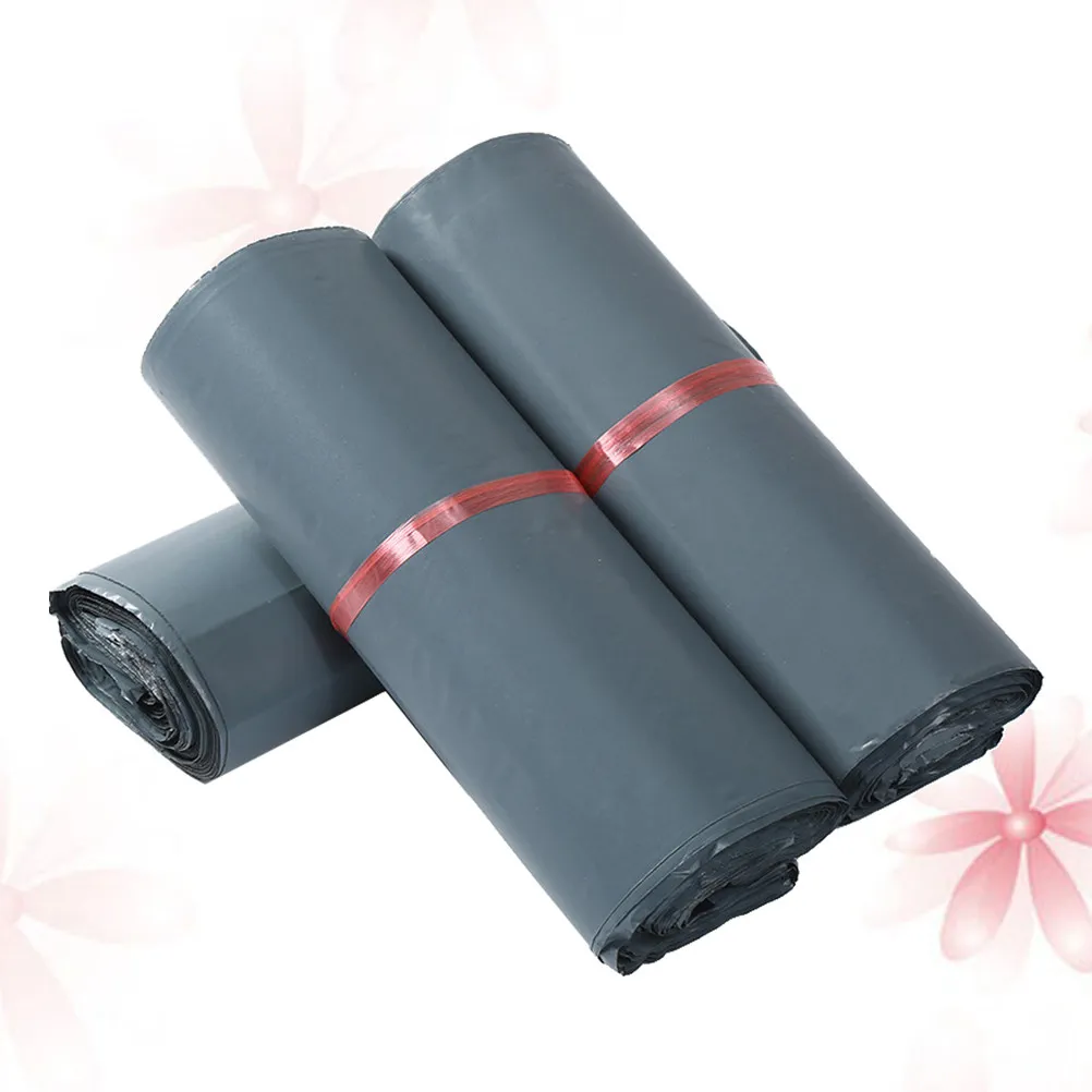 

100 шт. серых почтовых пакетов 30x17 см, сверхпрочные водонепроницаемые конверты для безопасной доставки, утолщенные, многоразовые