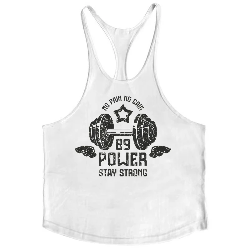 Men's Fitness Gym Vest, Stringer Bodybuilding Tank, Y Back Sleeveless Shirt, Quick-Dry Lightweight Cotton Weightlifting Clothing