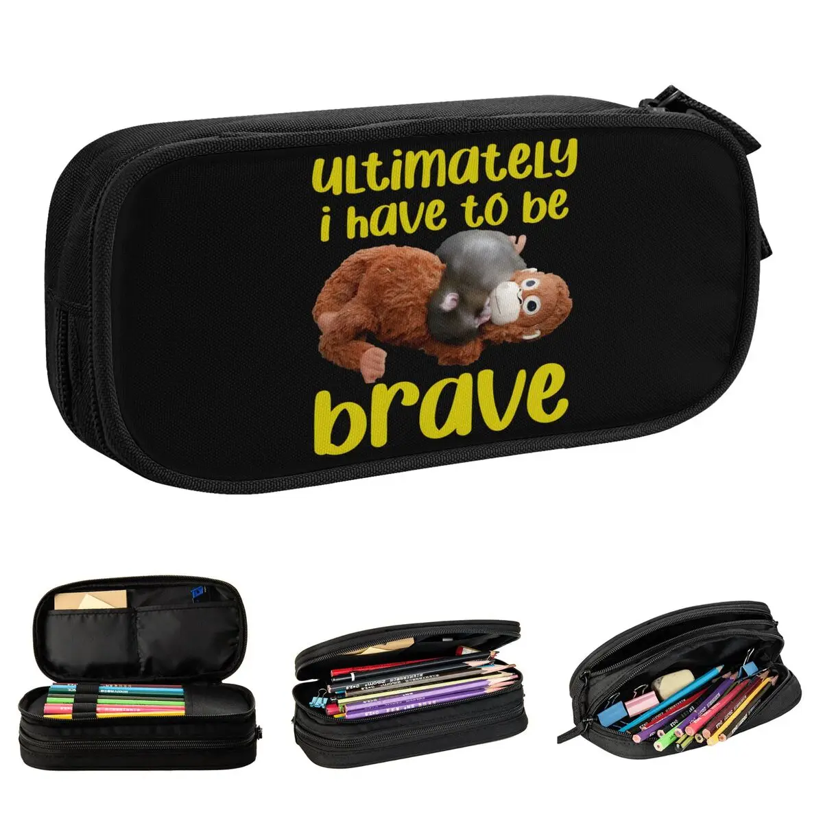 

Creative Punch Monkey Pencil Case Pencil Box Pen for Student Large Storage Bag School Supplies Cosmetic Accessories