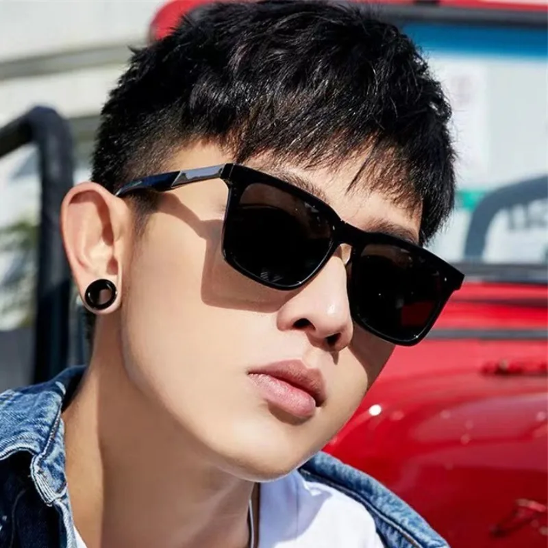 5 Stück koreanische Retro-Sonnenbrillen für Männer, die Quecksilber-Linse fahren, modische Brillen – Detail 4