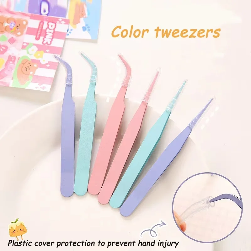 Multifunctional Colorful Tweezers Repair Tool For DIY Handmake Beads Nail Art Rhinestones Jewelry Making Craft Tools Accessories
