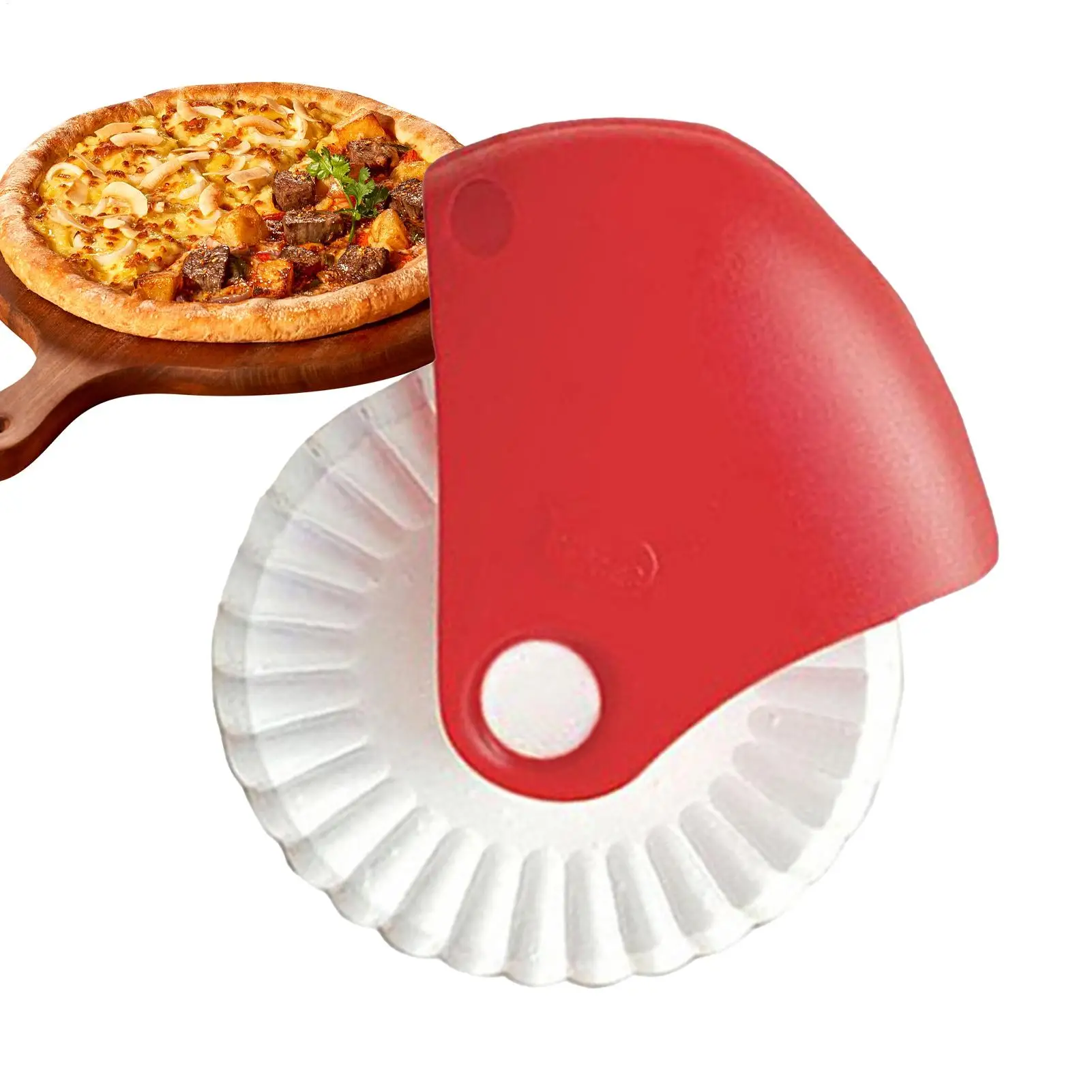 Household Pizza Cutter Dough Slicing Roller For Baking Cookie Pie Pizza Bread Pastry Crust Roller Cutter For Baking And Cooking