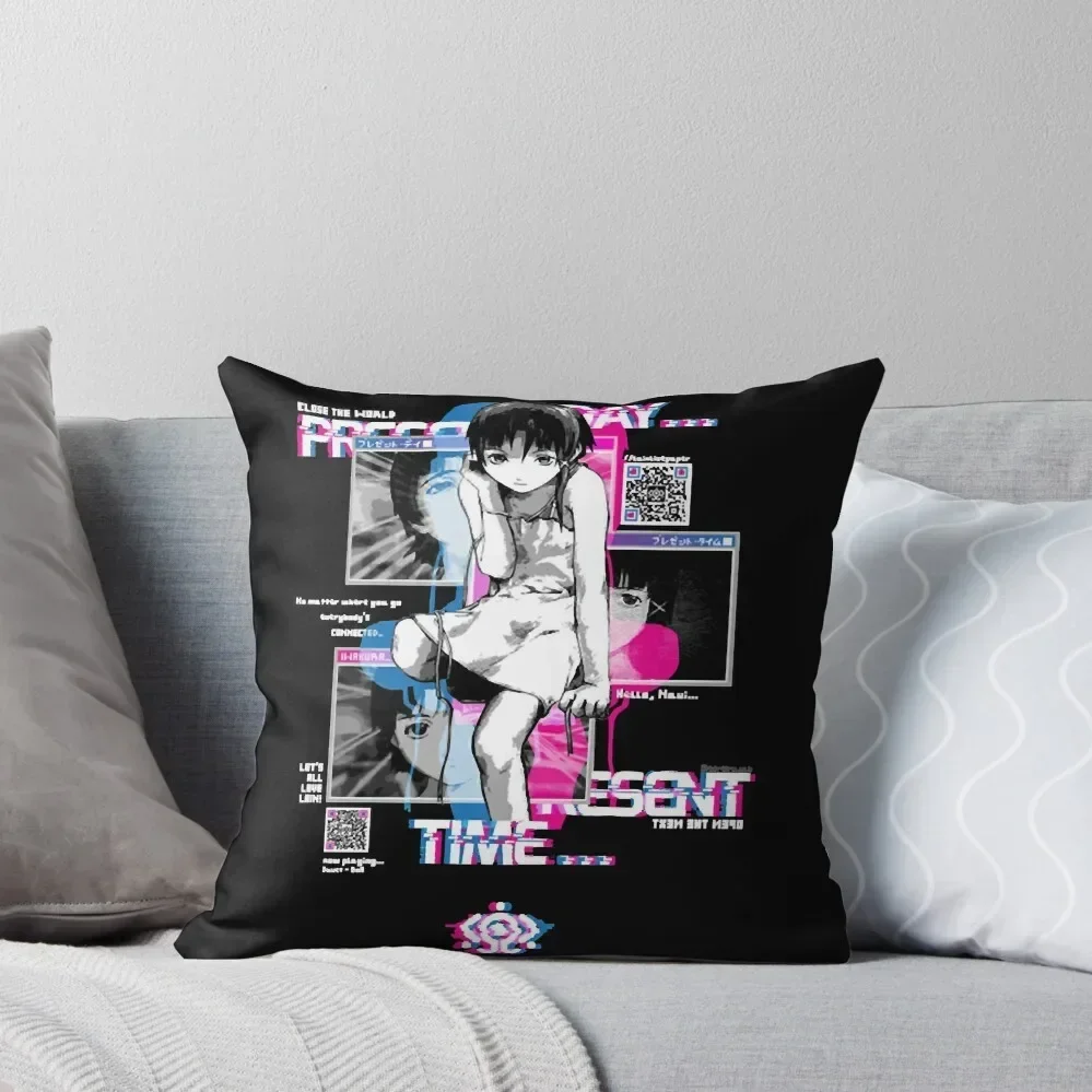 

Serial Experiments Lain . [QR] Lain Windows . Essential . Throw Pillow Pillowcase Cushion Christmas Covers Pillow Decor pillow