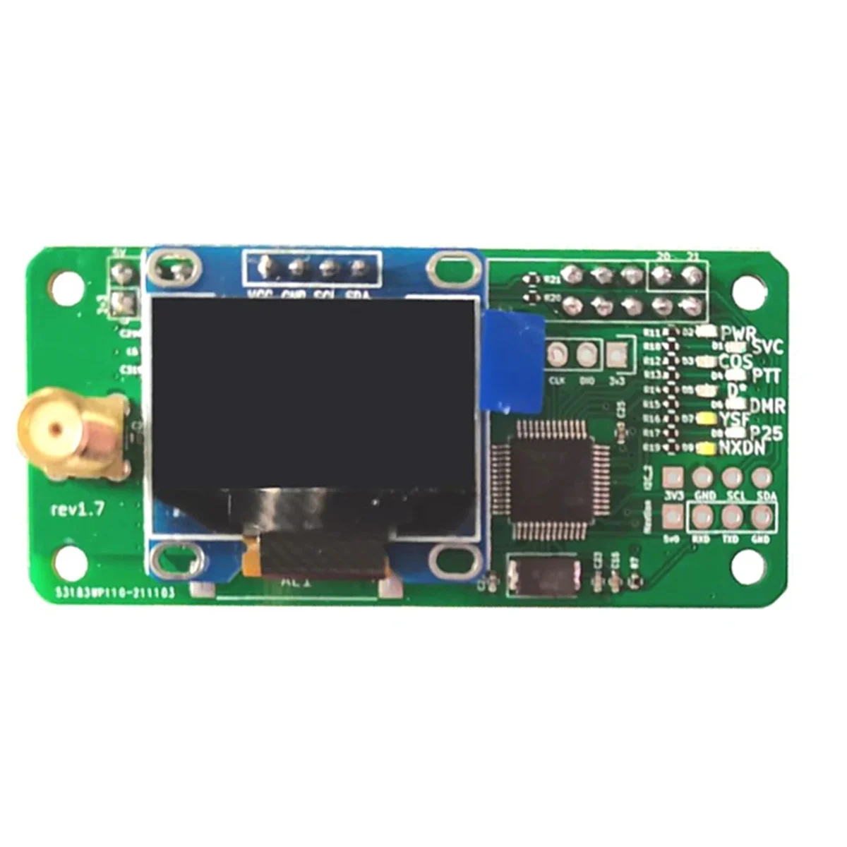 Версия A26P 1,7 MMDVM Simplex Hotspot UHF VHF Антенна + OLED + Корпус Поддержка P25 DMR YSF для Raspberry Pi Hotspot