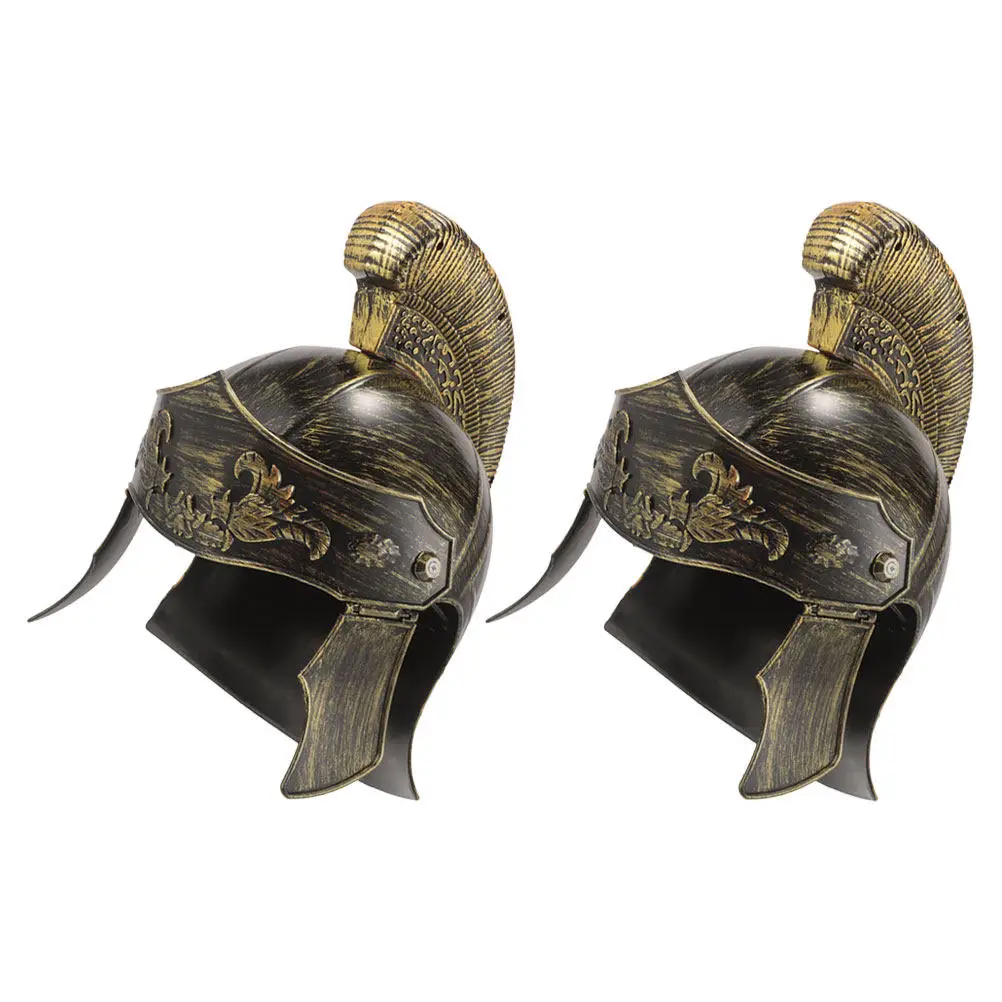 2Pcs Medieval Roman Warrior Set Authentic Costume Headwear for Halloween Cosplay Party Reenactment Soldier Warrior Theme