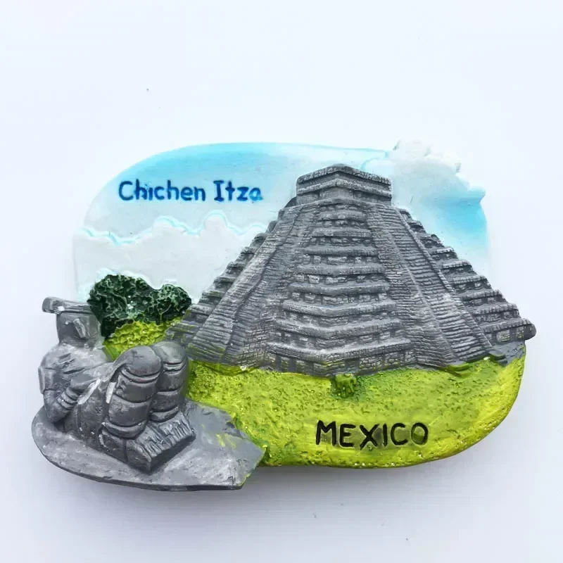 Mexico CANCUN Tourist Souvenirs Fridge Magnets Margaritaville Chichen Itza Magnetic Refrigerator Stickers Home Decoration Gifts