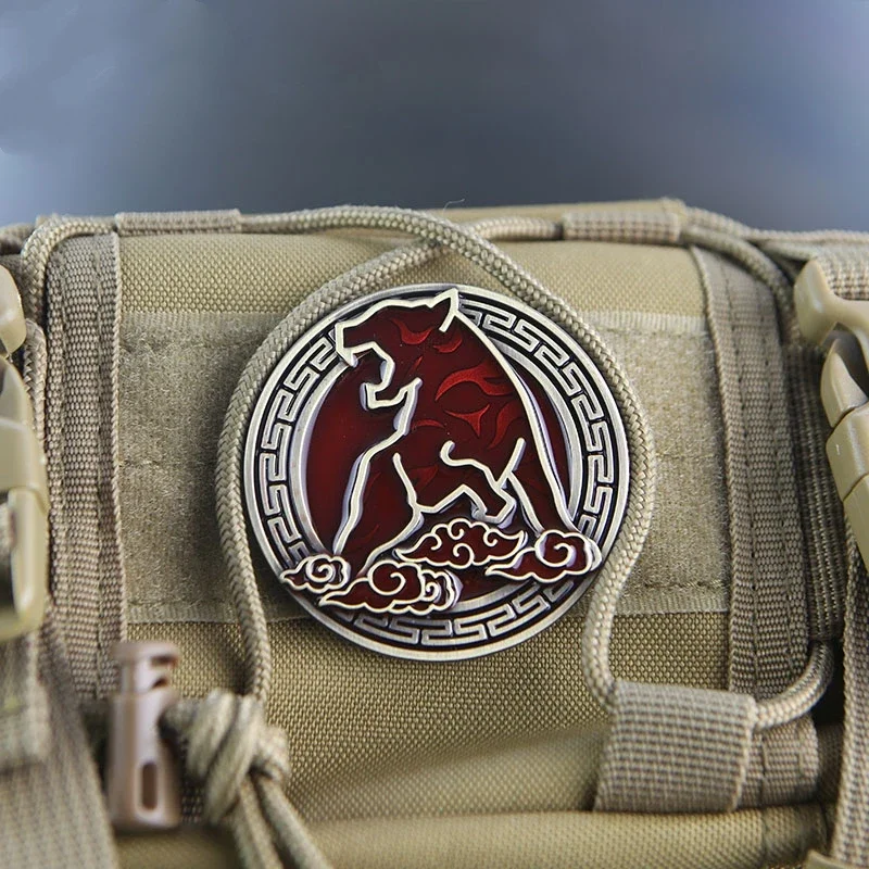 

Китай-шикарный тигр, искусственная 3d-эмблема, эмблема для морального духа, нашивки с крючками и петлями, декоративная наклейка на шлем и рюкзак