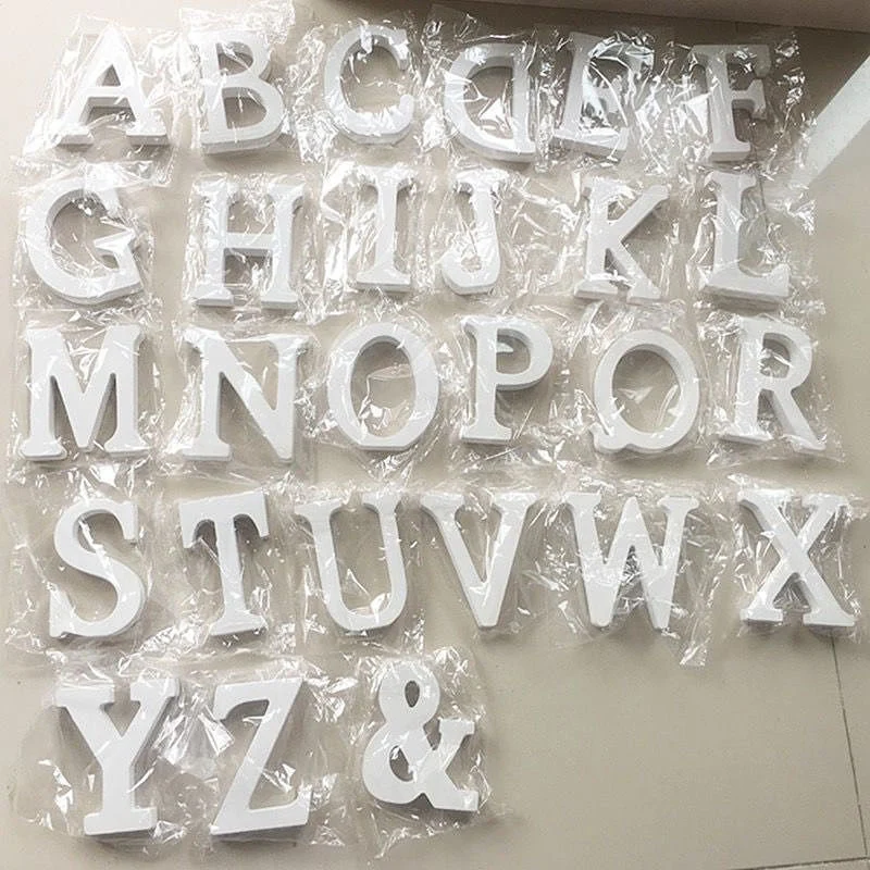 1Pc 8cm Holz Buchstaben Alphabet Wort Name Design Kunst Handwerk Dekorative Buchstaben & Zahlen DIY Geburtstag Hochzeit Schlafzimmer wohnkultur