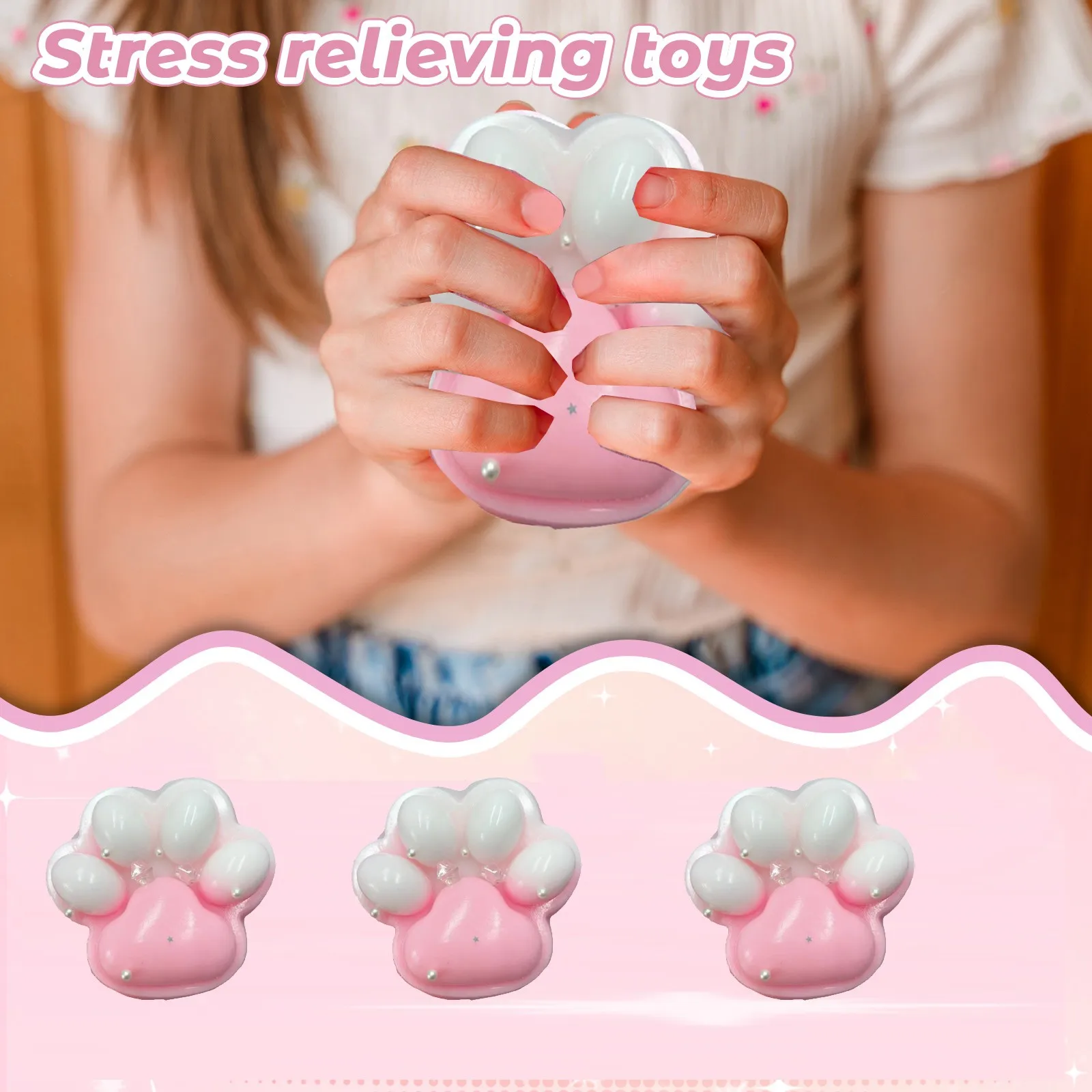 New Christmas Handmade Taba Wet Big Cat Paw Toy Gift Cute Silicone Squeeze Use Toy Slow Rebound Decompression Kids Gift navidad